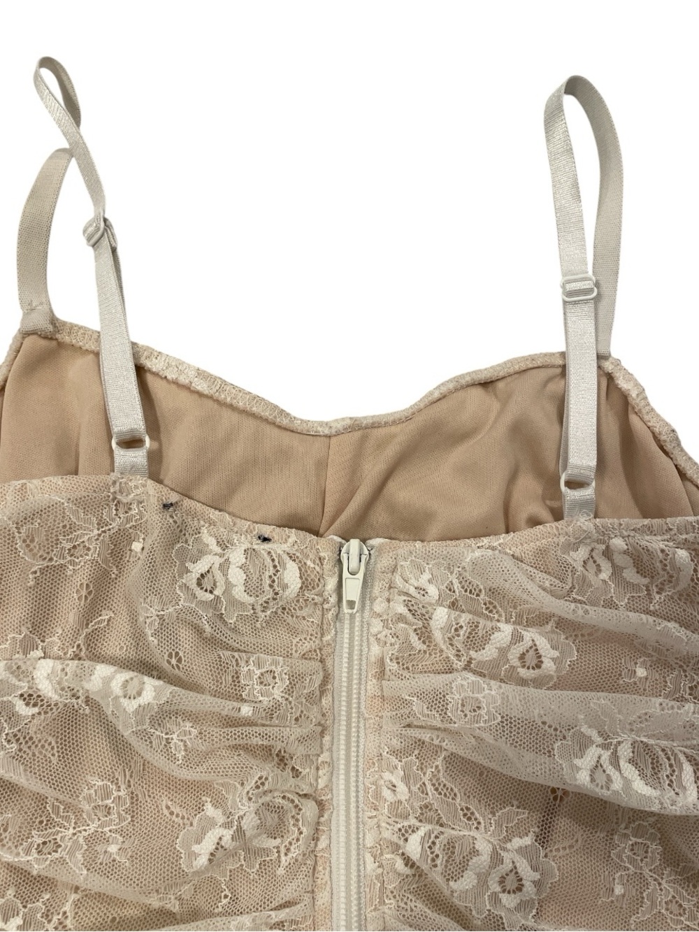 Windsor Wrapped In Lace Ruched Mini
Dress Ivory M - Picture 12 of 15